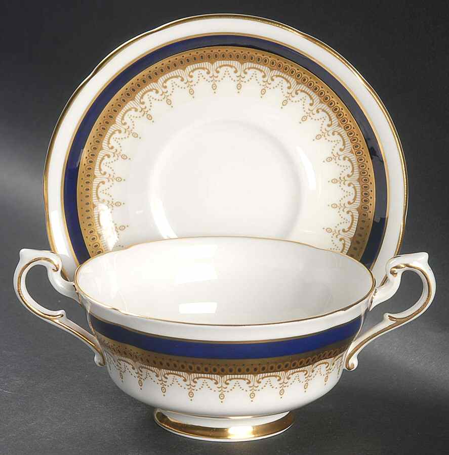 Stirling Footed Cream Soup Bowl & Saucer Set by Paragon-1