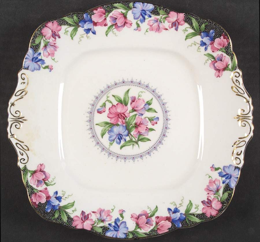Sweet Pea Square Cake Plate by Paragon-1