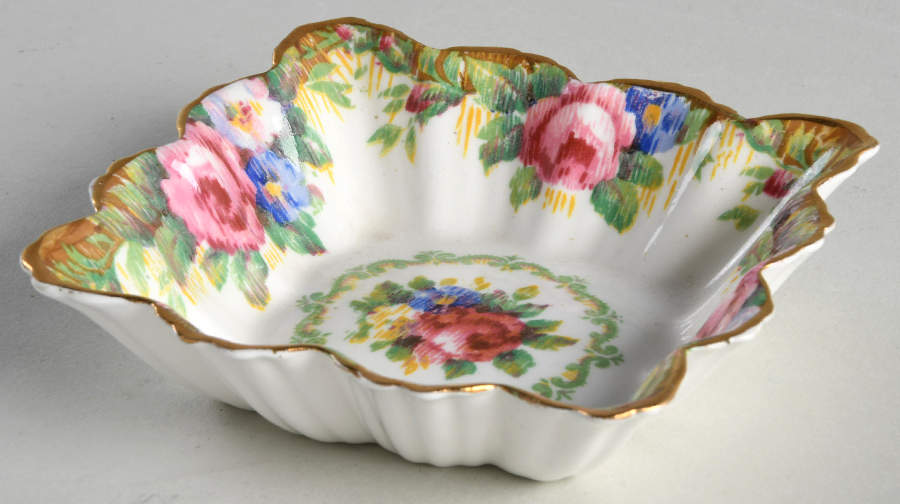 Tapestry Rose White Sweet Meat Dish 4" by Paragon-1