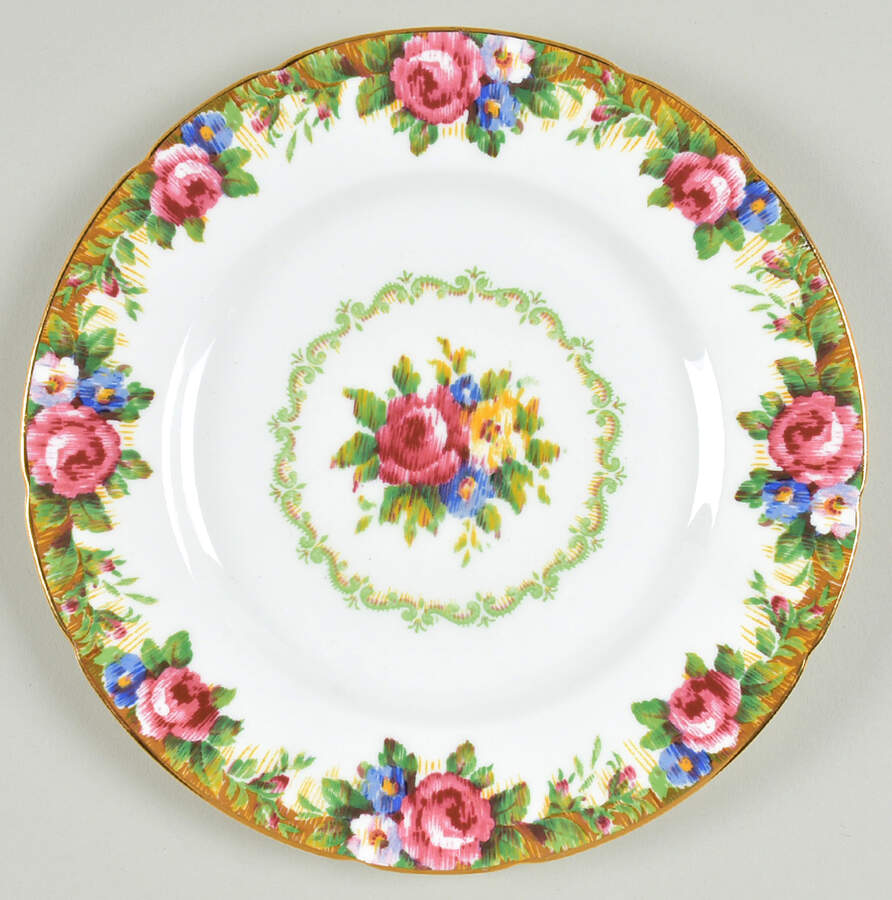 Tapestry Rose White Salad Plate by Paragon-1