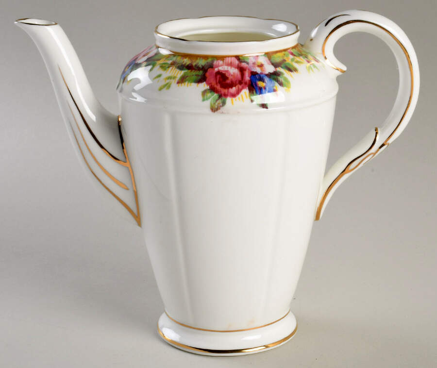 Tapestry Rose White Small Coffee Pot No Lid by Paragon-1
