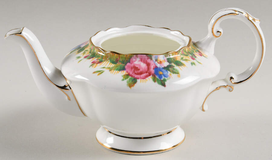 Tapestry Rose White Individual Teapot No Lid by Paragon-1
