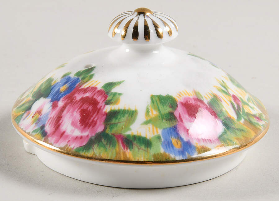 Tapestry Rose White Lid for Individual Teapot by Paragon-1