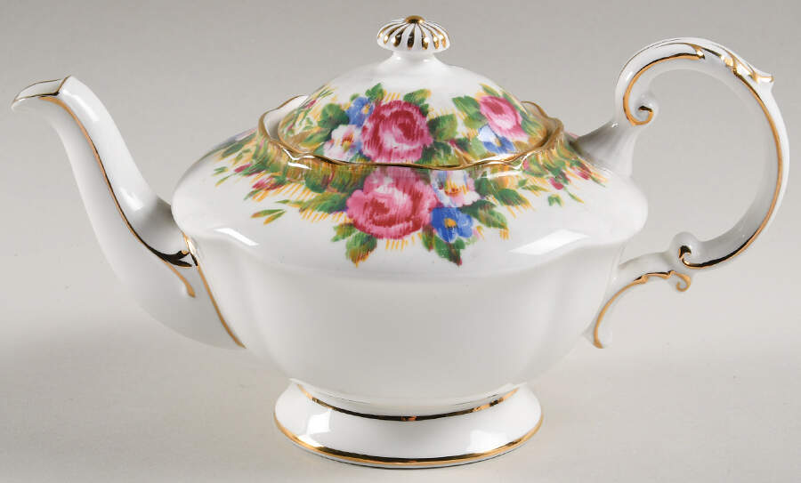 Tapestry Rose White Individual Teapot & Lid by Paragon-1