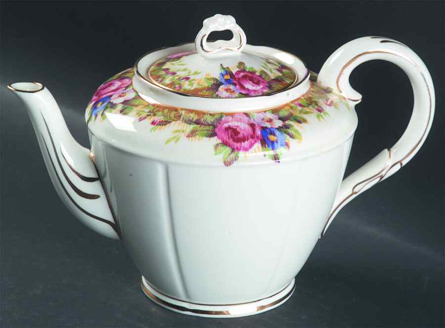 Tapestry Rose White Teapot & Lid by Paragon-1