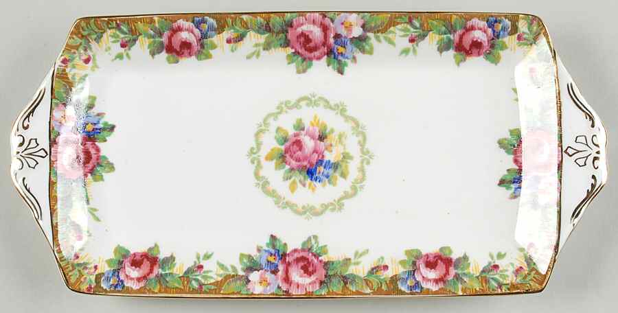 Tapestry Rose White Large Sandwich Tray by Paragon-1