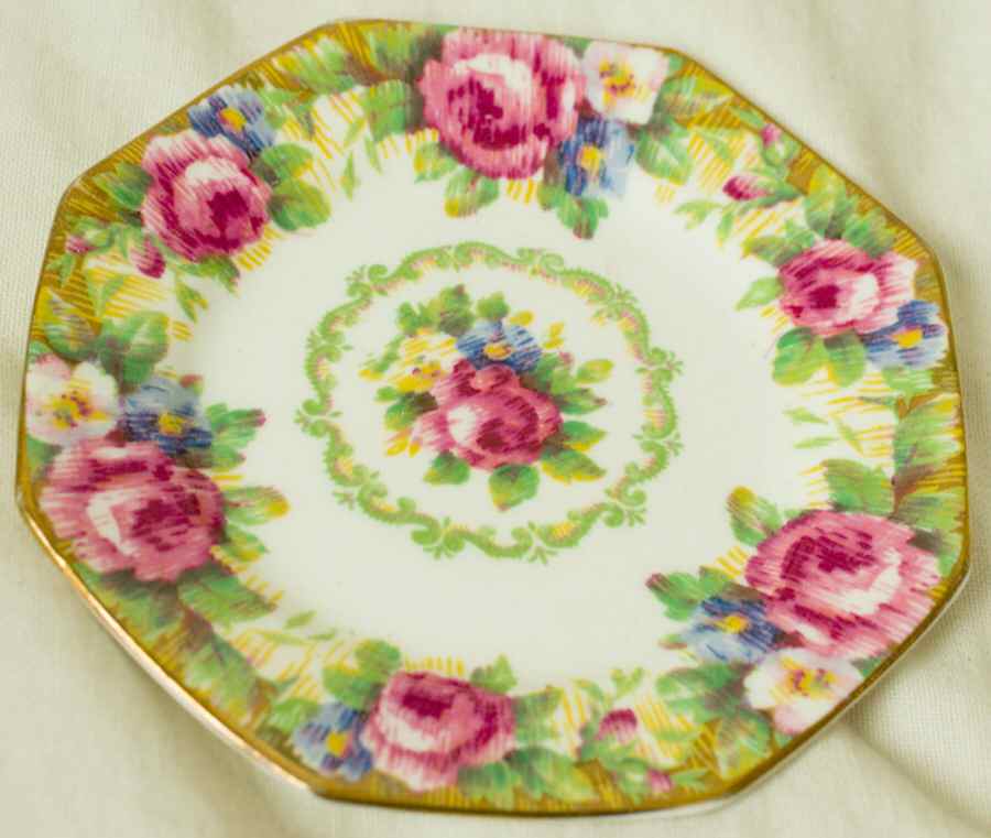 Tapestry Rose White Octagonal Bread & Butter Plate by Paragon-1