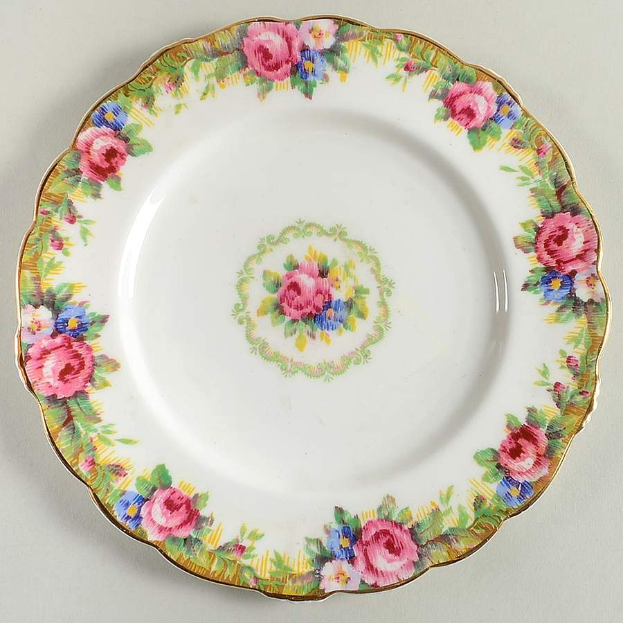 Tapestry Rose White Salad Plate by Paragon-1