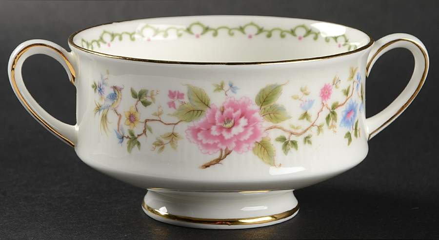 Tay San Footed Cream Soup Bowl & Saucer Set by Paragon-1