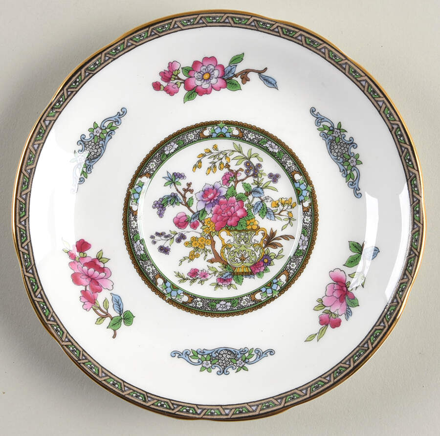 Tree of Kashmir (Gold Trim, Scalloped) Saucer for Oversized Cup by Paragon-1