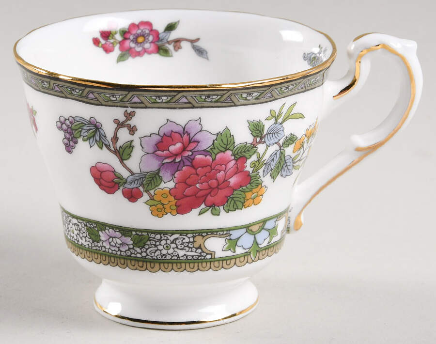Tree of Kashmir (Gold Trim, Scalloped) Footed Demitasse Cup by Paragon-1