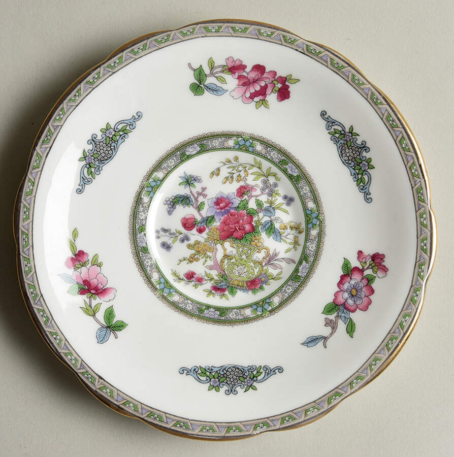 Tree of Kashmir (Gold Trim, Scalloped) Saucer for Footed Cream Soup Bowl by Paragon-1