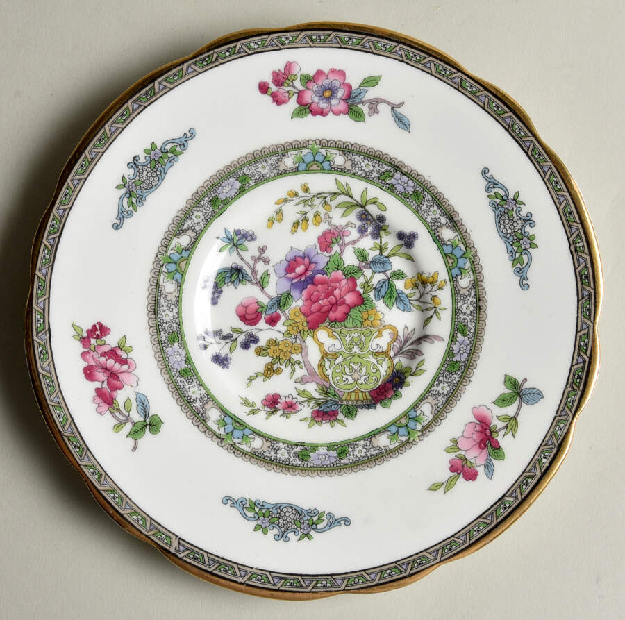 Tree of Kashmir (Gold Trim, Scalloped) Saucer for Footed Cream Soup Bowl by Paragon-1