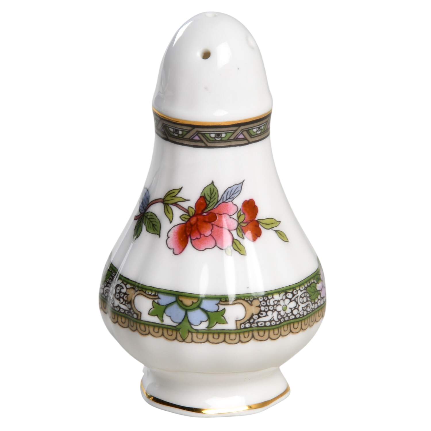 Tree of Kashmir (Gold Trim, Scalloped) Salt Shaker by Paragon-1