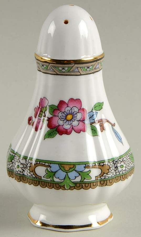 Tree of Kashmir (Gold Trim, Scalloped) Salt Shaker by Paragon-1