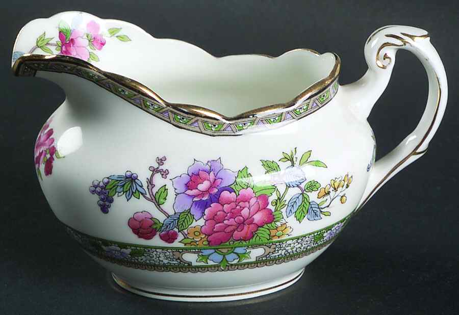 Tree of Kashmir (Gold Trim, Scalloped) Creamer by Paragon-1