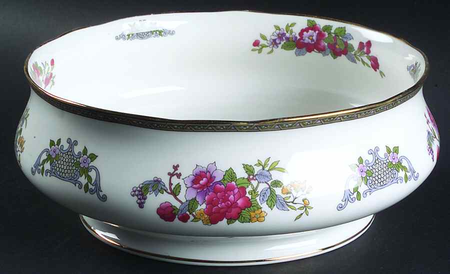 Tree of Kashmir (Gold Trim, Scalloped) 8" Round Vegetable Bowl by Paragon-1