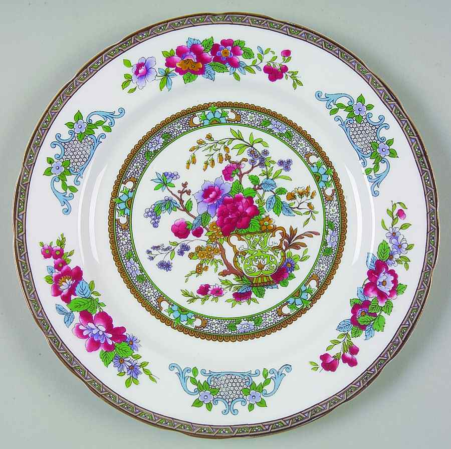Tree of Kashmir (Gold Trim, Scalloped) Salad Plate by Paragon-1