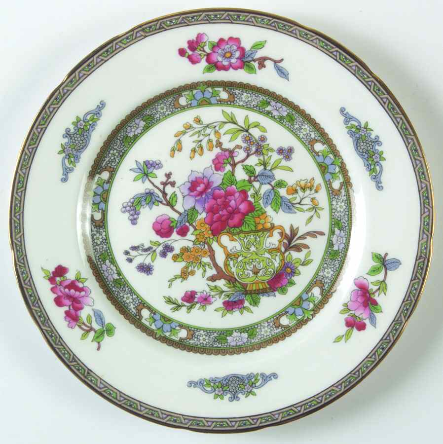 Tree of Kashmir (Gold Trim, Scalloped) Dessert/Pie Plate by Paragon-1