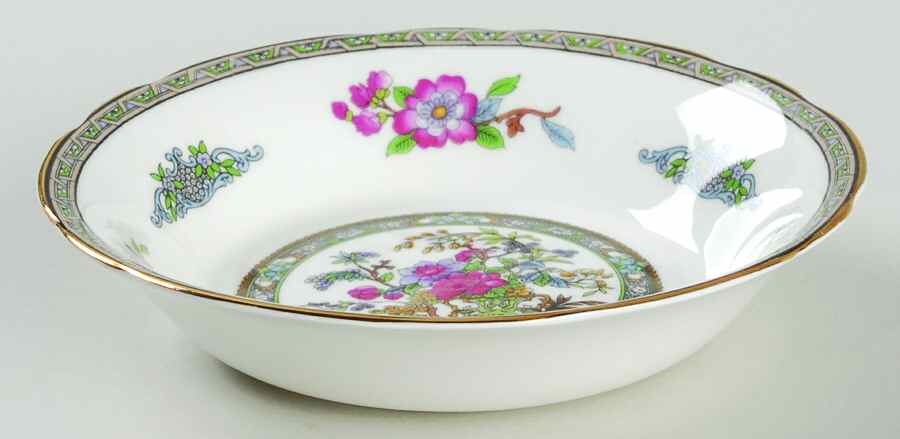 Tree of Kashmir (Gold Trim, Scalloped) Fruit/Dessert (Sauce) Bowl by Paragon-1
