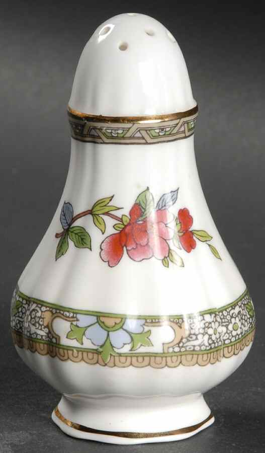 Tree of Kashmir (Gold Trim, Scalloped) Pepper Shaker by Paragon-1