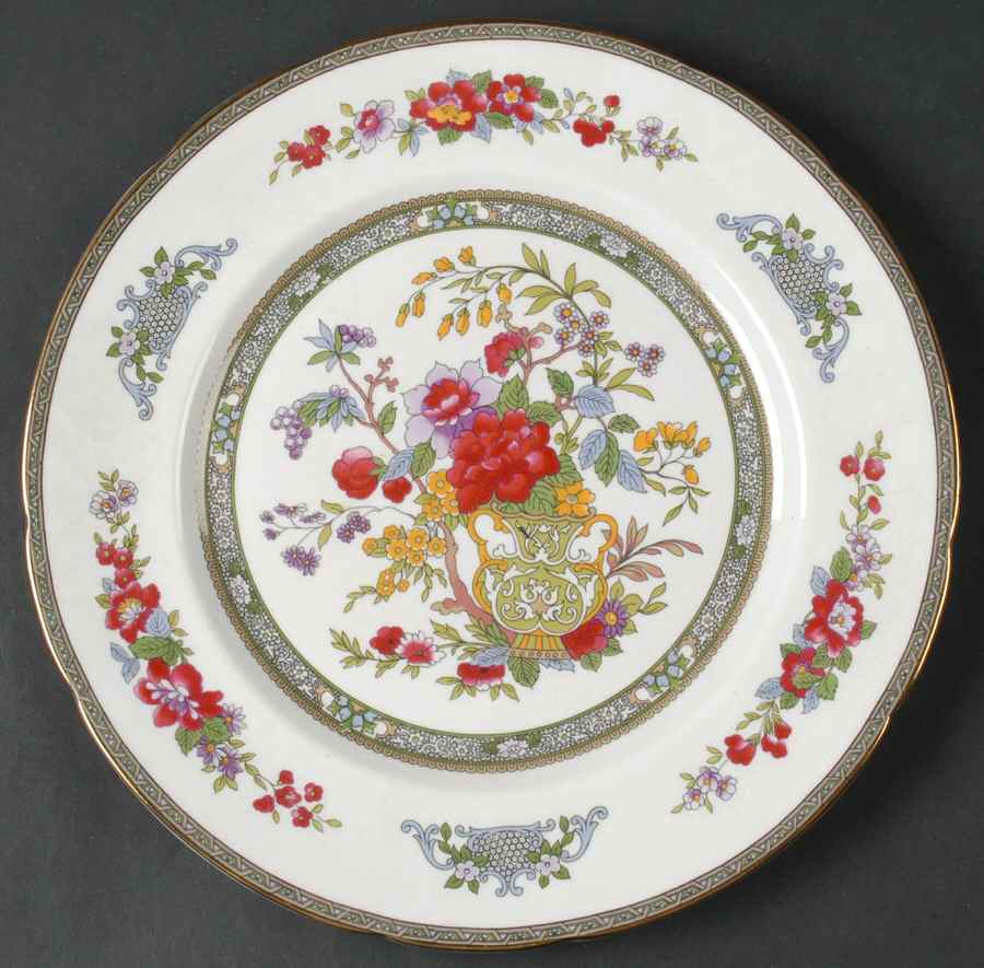 Tree of Kashmir (Gold Trim, Scalloped) Dinner Plate by Paragon-1
