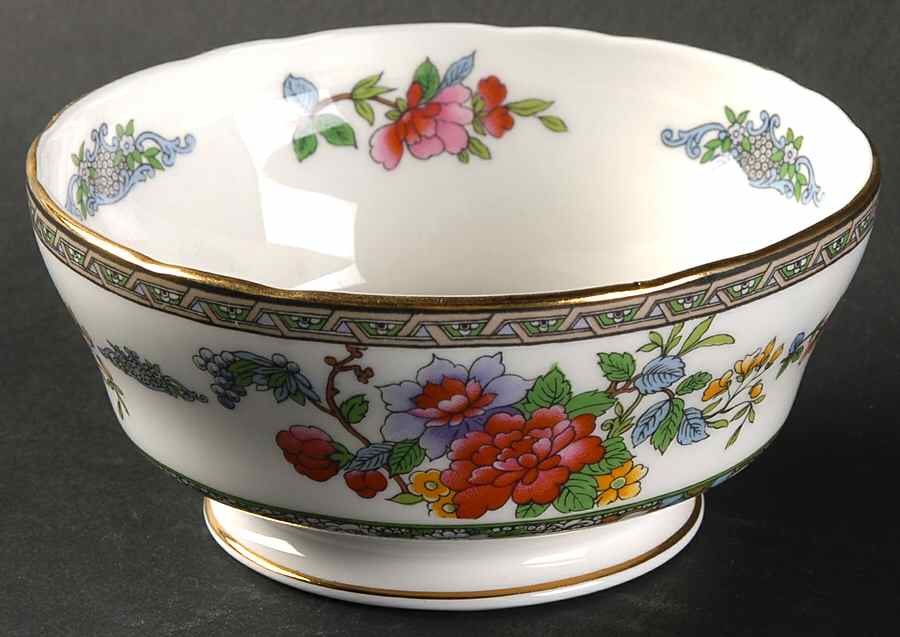 Tree of Kashmir (Gold Trim, Scalloped) Open Sugar Bowl by Paragon-1
