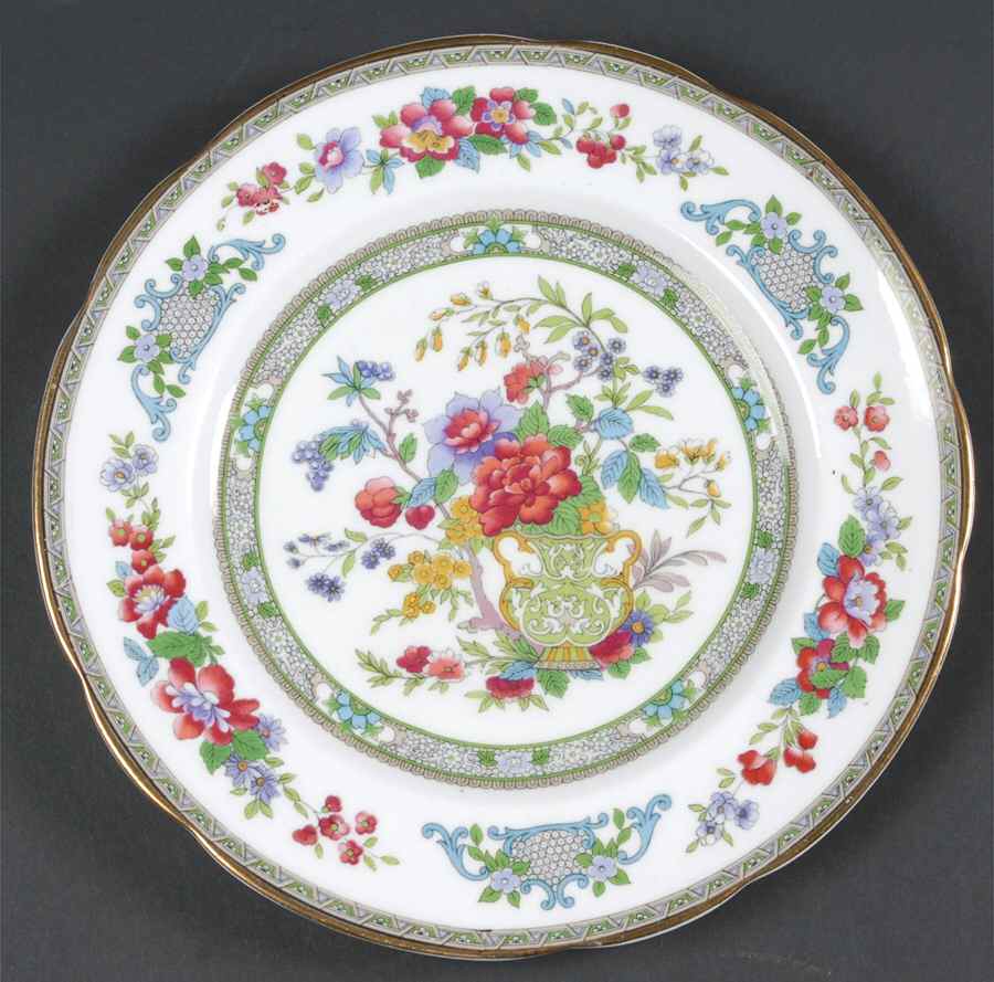 Tree of Kashmir (Gold Trim, Scalloped) Luncheon Plate by Paragon-1