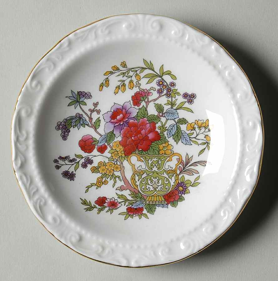 Tree of Kashmir (Gold Trim, Scalloped) Coaster by Paragon-1