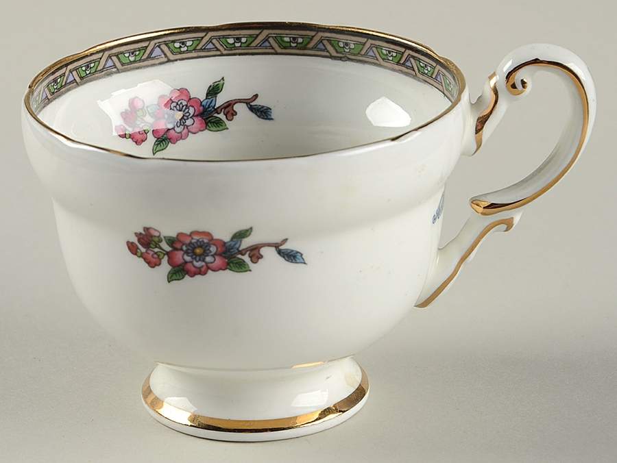 Tree of Kashmir (Gold Trim, Scalloped) Footed Demitasse Cup by Paragon-1