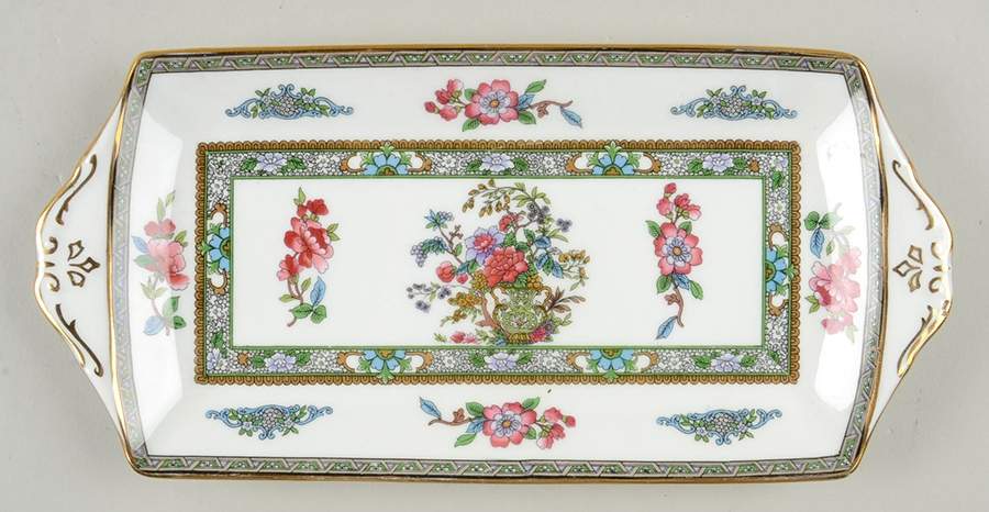 Tree of Kashmir (Gold Trim, Scalloped) 10" Sandwich Tray by Paragon-1