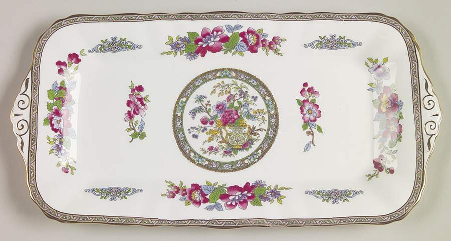 Tree of Kashmir (Gold Trim, Scalloped) 12" Sandwich Tray by Paragon-1