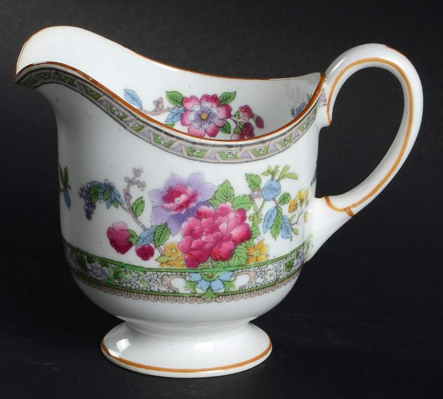 Tree of Kashmir (Mustard Trim, Scalloped) Creamer by Paragon-1