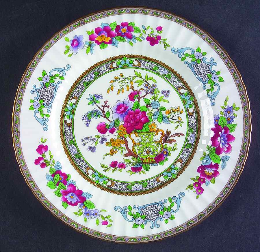 Tree of Kashmir (Gold Trim, Fluted) Salad Plate by Paragon-1