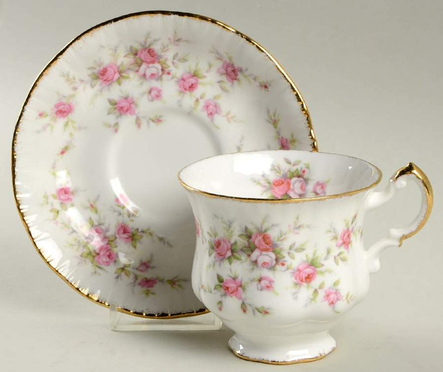 Victoriana Rose Footed Cup & Saucer Set by Paragon-1