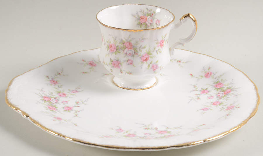 Victoriana Rose Snack Plate & Cup Set by Paragon-1