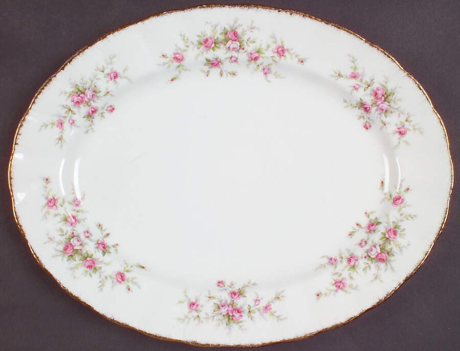 Victoriana Rose 13" Oval Serving Platter by Paragon-1