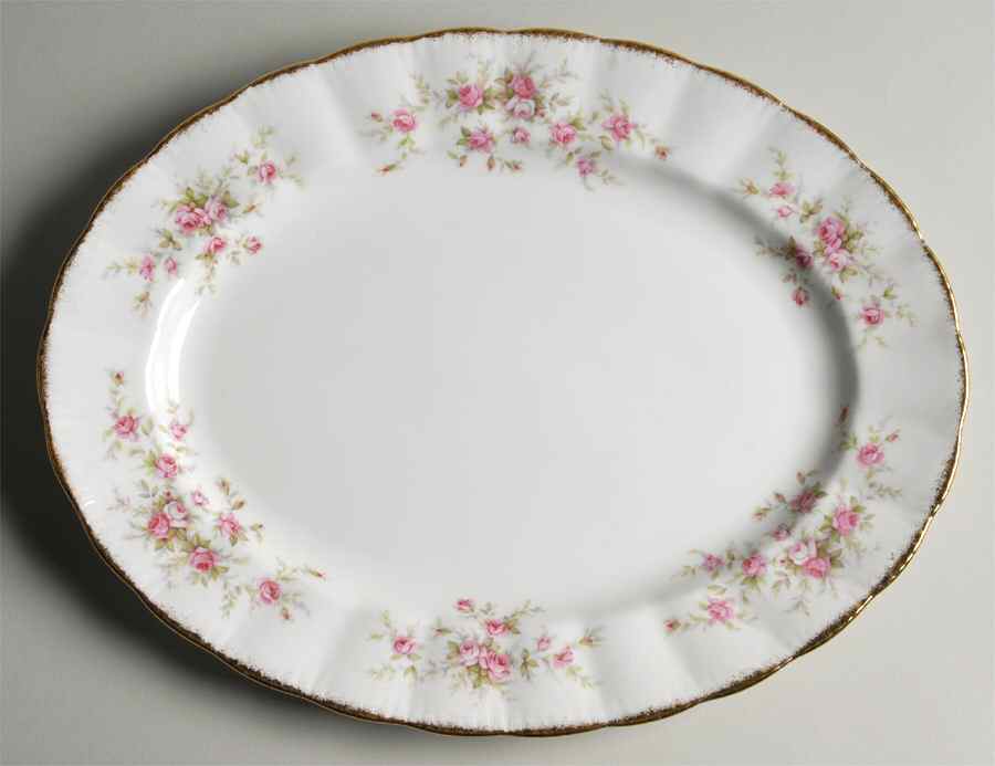 Victoriana Rose 13" Oval Serving Platter by Paragon-1
