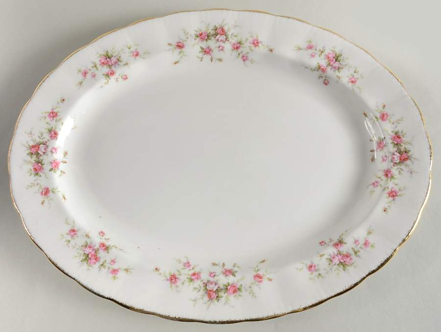 Victoriana Rose 16" Oval Serving Platter by Paragon-1