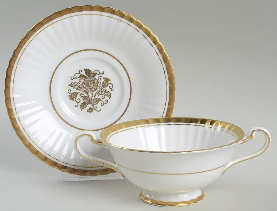 Z1004 Footed Cream Soup Bowl & Saucer Set by Paragon-1