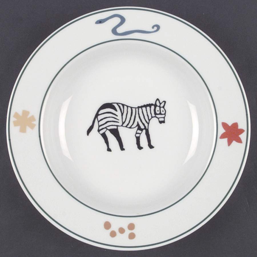 Safari Rim Soup Bowl by Pottery Barn China-1