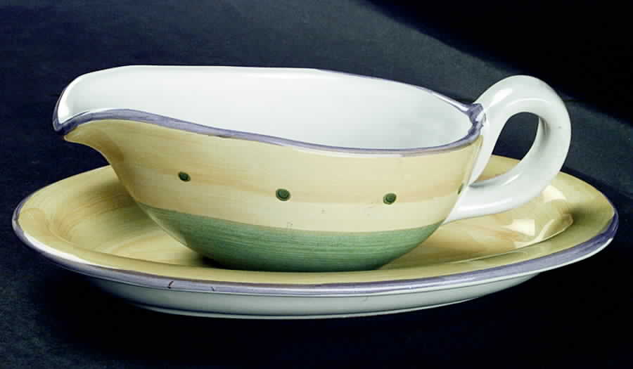 Sunnyside Gravy Boat & Underplate by Pottery Barn China-1