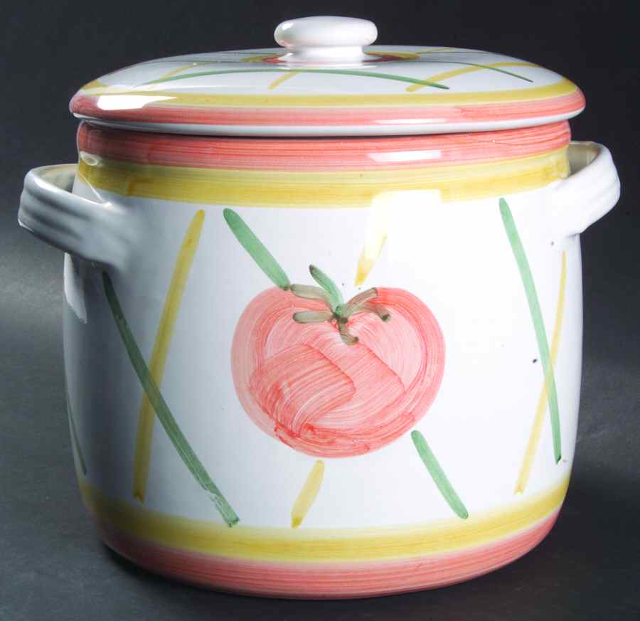 Sunnyside Bean Pot & Lid by Pottery Barn China-1