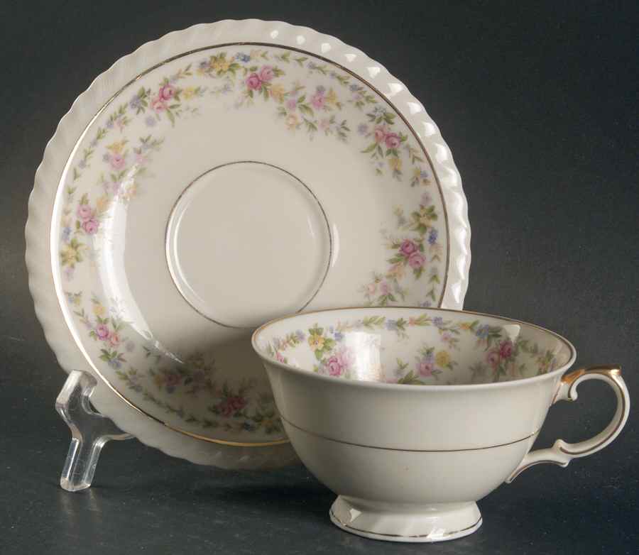 Chalfonte (Czech) Footed Cup & Saucer Set by Princess (Bavaria, Czech)-1