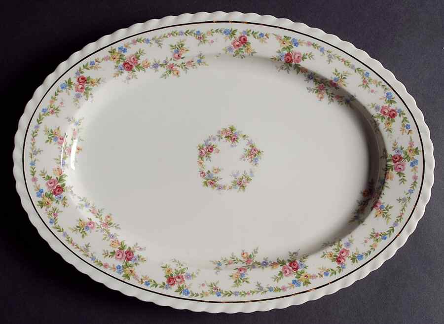 Chalfonte (Czech) 12" Oval Serving Platter by Princess (Bavaria, Czech)-1