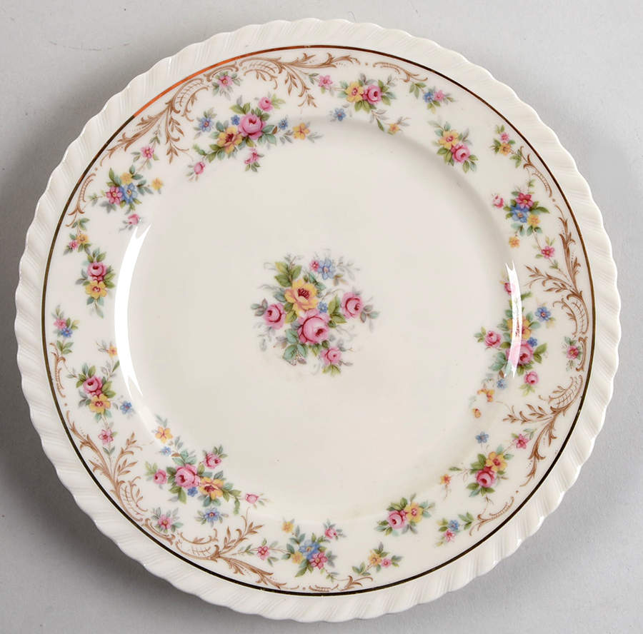 Garden Manor (Cream Background) Salad Plate by Princess (Bavaria, Czech)-1