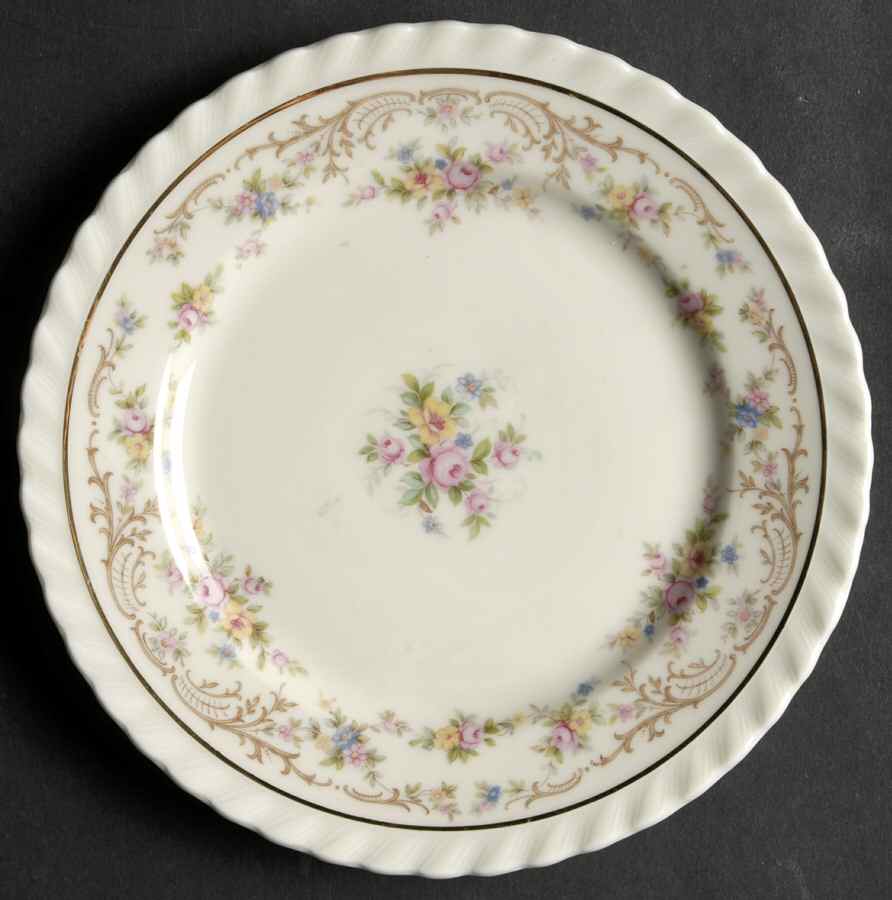 Garden Manor (Cream Background) Bread & Butter Plate by Princess (Bavaria, Czech)-1