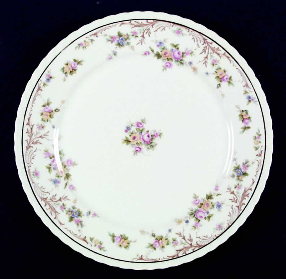 Garden Manor (White Background) Dinner Plate by Princess (Bavaria, Czech)-1