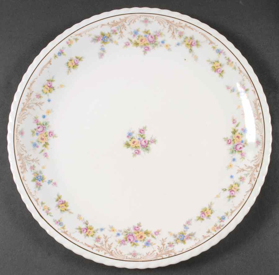 Garden Manor (White Background) 12" Chop Plate (Round Platter) by Princess (Bavaria, Czech)-1