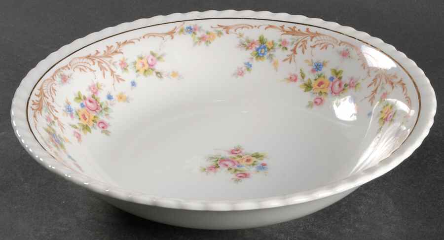 Garden Manor (White Background) 9" Round Vegetable Bowl by Princess (Bavaria, Czech)-1